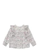 Ruffles Printed Blouse Tops Blouses & Tunics Multi/patterned Mango