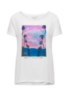 Carketty Life Ss Mix Tee Jrs Tops T-shirts & Tops Short-sleeved White ...