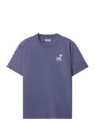Sun Bathing Emilio Graphic Tee Tops T-shirts Short-sleeved Blue Pompei...