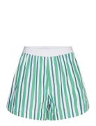 Stripe Cotton Bottoms Shorts Casual Shorts Green Ganni