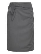 Tied Suiting Skirt Designers Knee-length & Midi Grey REMAIN Birger Chr...