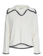 Yasstitch Ls Knit Pullover S. Tops Knitwear Jumpers White YAS