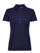 Piqué Polo Shirt Tops T-shirts & Tops Polos Navy Lauren Ralph Lauren