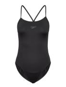 Womens Endurance+ Thinstrap Sport Swimsuits Black Speedo