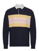 Colorblock Ls Rugger Tops Polos Long-sleeved Navy GANT