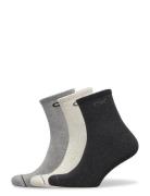 Ck Men Short Sock 3P Underwear Socks Regular Socks Grey Calvin Klein