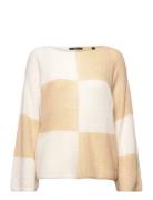 Alpaca Blend: Jumper With A Checkerboard Pattern Tops Knitwear Jumpers...