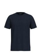 Selected Homme Slhaspen Slub Ss O-Neck Tee Noos Marinblå