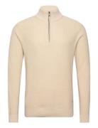 Bhcodford Half-Zipp Pullover Tops Knitwear Half Zip Jumpers Cream Blen...