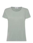 Mschfenya Modal Tee Tops T-shirts & Tops Short-sleeved Green MSCH Cope...