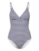 Ibiza Swimsuit Jacquard Baddräkt Badkläder Navy Missya