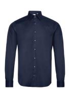 Michael Kors 2Ply Stretch Twill Slim Fit Shirt Marinblå