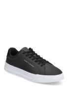 Th Court Leather Låga Sneakers Black Tommy Hilfiger