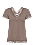 T-Shirt Tops Blouses Short-sleeved Brown Rosemunde