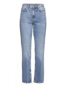 Original Slit Jeans Bottoms Jeans Straight-regular Blue Gina Tricot