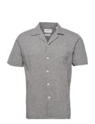 Lindbergh Casual Linen Blend Resort S/S Grå