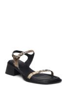 Ines Sandal Med Klack Multi/patterned VAGABOND