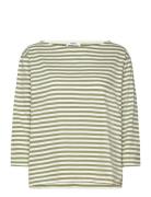 Mads Nørgaard Soft Single Stripe Silje 3/4 Tee Grön