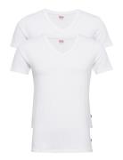 Levis Men V-Neck 2P Tops T-shirts Short-sleeved White Levi´s