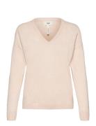 Objthess L/S V-Neck Knit Pullover Noos Tops Knitwear Jumpers Pink Obje...