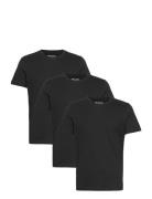 Slhaxel Ss O-Neck Tee 3 Pack Noos Tops T-shirts Short-sleeved Black Se...