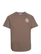 Darren T-Shirt Tops T-shirts Short-sleeved Brown Les Deux