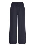 Sc-Cissie Bottoms Trousers Wide Leg Navy Soyaconcept