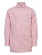 Archive Oxford Button Down Shirt Tops Shirts Long-sleeved Shirts Pink ...