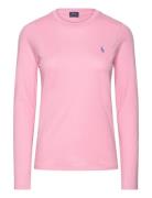 Long-Sleeve Jersey Crewneck Tee Tops T-shirts & Tops Long-sleeved Pink...