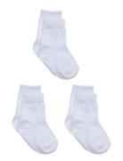 3-Pack Cotton Socks Sockor Strumpor White Melton
