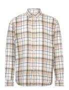 Slhregowen-Twisted Check Ls Shirt W Tops Shirts Casual Beige Selected ...