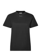 Metallic Micro Logo T Shirt Tops T-shirts & Tops Short-sleeved Black C...