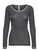 Julianat-Shirt Long Sleeve Tops T-shirts & Tops Long-sleeved Grey Femi...