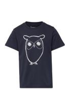 Regular Big Owl T-Shirt - Gots/Vega Tops T-shirts Short-sleeved Black ...