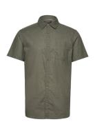 Inglow Tops Shirts Short-sleeved Khaki Green INDICODE