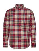 Reg Flannel Check Shirt Tops Shirts Casual Burgundy GANT