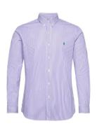 Polo Ralph Lauren Slim Fit Striped Stretch Poplin Shirt Lila