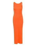 Drewgz Sl Reversible Long Dress Maxiklänning Festklänning Orange Gestu...