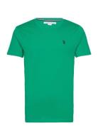Uspa T-Shirt V-Neck Cem Men Tops T-shirts Short-sleeved Green U.S. Pol...