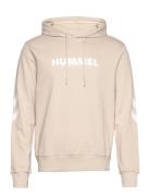 Hmllegacy Logo Hoodie Sport Sweat-shirts & Hoodies Hoodies Cream Humme...