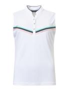 Lds Sim Drycool Sleeveless Tops T-shirts & Tops Polos White Abacus