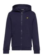 Zip Through Hoodie Tops Sweat-shirts & Hoodies Hoodies Navy Lyle & Sco...