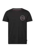 Hilfiger Roundle Tee Tops T-shirts Short-sleeved Black Tommy Hilfiger