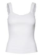 Elinea-M Tops T-shirts & Tops Sleeveless White MbyM