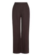 Trousers Bella Pure Linen Bottoms Trousers Straight Leg Brown Lindex