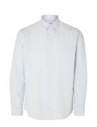 Selected Homme Slhregnew-Linen Shirt Ls Classic Blå