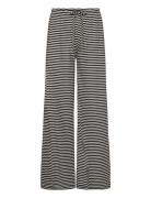 Gina Tricot Striped Soft Trousers Svart