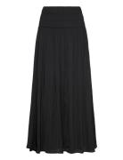 Gina Tricot Gathered Maxi Skirt Svart