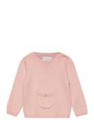 Knit Cotton Sweater Tops Knitwear Pullovers Pink Mango
