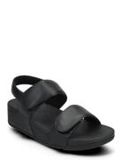 Lulu Adjustable Leather Back-Strap Sandals Platta Sandaler Black FitFl...